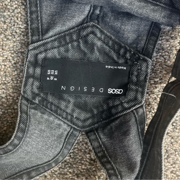 ASOS grey black denim overalls - Picture 3 of 4